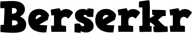 Vorschau des Bootsnamens "Berserkr" als Schriftzug für "Bootsbeschriftung Fett 03"