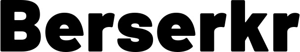 Vorschau des Bootsnamens "Berserkr" als Schriftzug für "Bootsbeschriftung Fett 10"