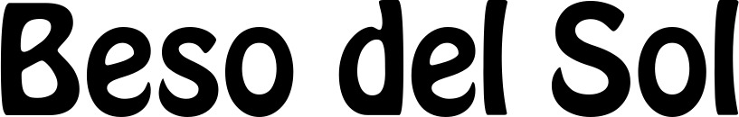 Vorschau des Bootsnamens "Beso del Sol" als Schriftzug für "Bootsbeschriftung Fett 01"