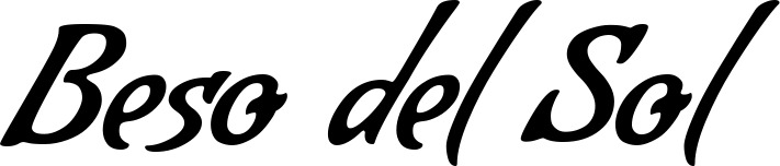 Vorschau des Bootsnamens "Beso del Sol" als Schriftzug für "Bootsbeschriftung Klassisch 57"