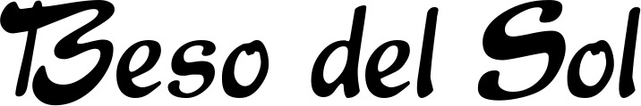 Vorschau des Bootsnamens "Beso del Sol" als Schriftzug für "Bootsbeschriftung Klassisch 15"