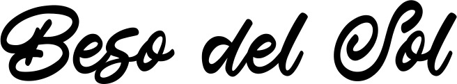 Vorschau des Bootsnamens "Beso del Sol" als Schriftzug für "Bootsbeschriftung Klassisch 102"