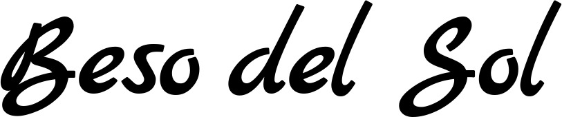 Vorschau des Bootsnamens "Beso del Sol" als Schriftzug für "Bootsbeschriftung Klassisch 77"