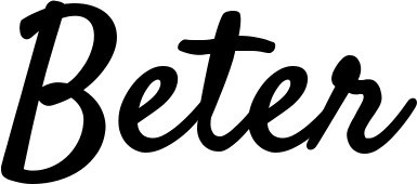 Vorschau des Bootsnamens "Beter" als Schriftzug für "Bootsbeschriftung Klassisch 96"