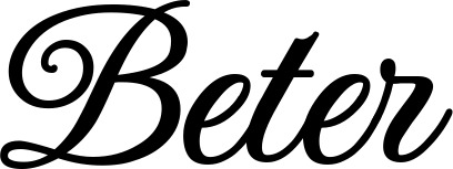 Vorschau des Bootsnamens "Beter" als Schriftzug für "Bootsbeschriftung Klassisch 70"