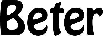 Vorschau des Bootsnamens "Beter" als Schriftzug für "Bootsbeschriftung Fett 01"