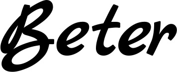 Vorschau des Bootsnamens "Beter" als Schriftzug für "Bootsbeschriftung Klassisch 45"
