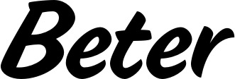 Vorschau des Bootsnamens "Beter" als Schriftzug für "Bootsbeschriftung Klassisch 19"