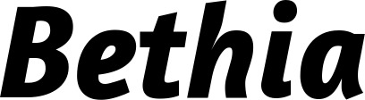 Vorschau des Bootsnamens "Bethia" als Schriftzug für "Bootsbeschriftung Kursiv 01"