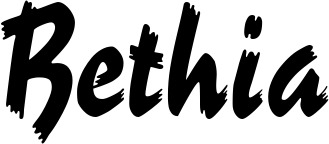 Vorschau des Bootsnamens "Bethia" als Schriftzug für "Bootsbeschriftung Neu 10"