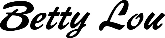 Vorschau des Bootsnamens "Betty Lou" als Schriftzug für "Bootsbeschriftung Klassisch 12"