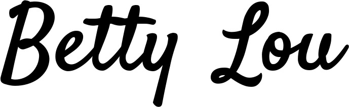 Vorschau des Bootsnamens "Betty Lou" als Schriftzug für "Bootsbeschriftung Klassisch 96"