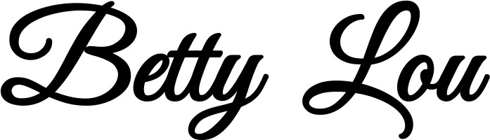 Vorschau des Bootsnamens "Betty Lou" als Schriftzug für "Bootsbeschriftung Klassisch 68"