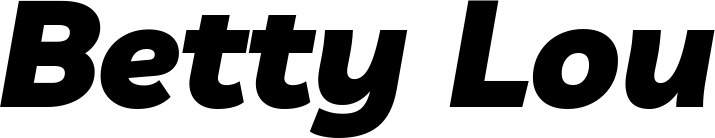 Vorschau des Bootsnamens "Betty Lou" als Schriftzug für "Bootsbeschriftung Kursiv 06"