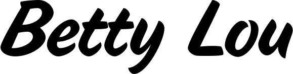 Vorschau des Bootsnamens "Betty Lou" als Schriftzug für "Bootsbeschriftung Klassisch 19"