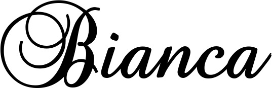 Vorschau des Bootsnamens "Bianca" als Schriftzug für "Bootsbeschriftung Klassisch 02-A"