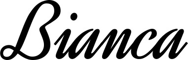 Vorschau des Bootsnamens "Bianca" als Schriftzug für "Bootsbeschriftung Klassisch 44"