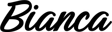 Vorschau des Bootsnamens "Bianca" als Schriftzug für "Bootsbeschriftung Klassisch 48"