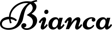 Vorschau des Bootsnamens "Bianca" als Schriftzug für "Bootsbeschriftung Klassisch 84"