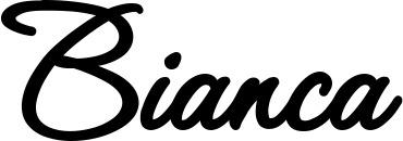 Vorschau des Bootsnamens "Bianca" als Schriftzug für "Bootsbeschriftung Klassisch 111"