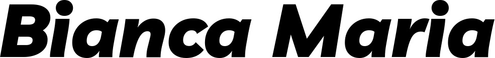 Vorschau des Bootsnamens "Bianca Maria" als Schriftzug für "Bootsbeschriftung Kursiv 06"