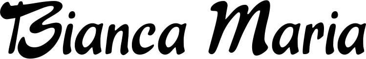 Vorschau des Bootsnamens "Bianca Maria" als Schriftzug für "Bootsbeschriftung Klassisch 15"
