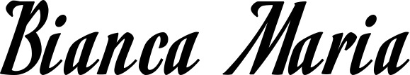 Vorschau des Bootsnamens "Bianca Maria" als Schriftzug für "Bootsbeschriftung Klassisch 93"