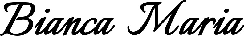 Vorschau des Bootsnamens "Bianca Maria" als Schriftzug für "Bootsbeschriftung Klassisch 58"