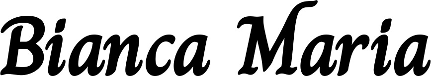 Vorschau des Bootsnamens "Bianca Maria" als Schriftzug für "Bootsbeschriftung Klassisch 51"