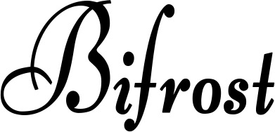 Vorschau des Bootsnamens "Bifrost" als Schriftzug für "Bootsbeschriftung Klassisch 76"