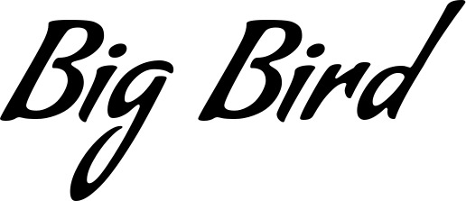 Vorschau des Bootsnamens "Big Bird" als Schriftzug für "Style Klassisch 57"