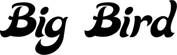 Vorschau des Bootsnamens "Big Bird" als Schriftzug für "Bootsbeschriftung Klassisch 33"