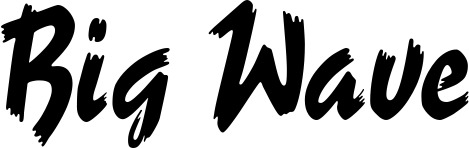 Vorschau des Bootsnamens "Big Wave" als Schriftzug für "Bootsbeschriftung Neu 10"