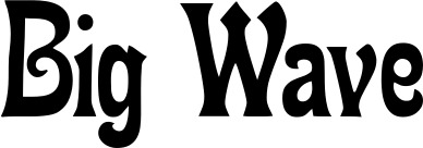 Vorschau des Bootsnamens "Big Wave" als Schriftzug für "Bootsbeschriftung Neu 44"