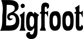 Vorschau des Bootsnamens "Bigfoot" als Schriftzug für "Bootsbeschriftung Neu 44"