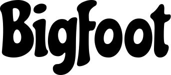 Vorschau des Bootsnamens "Bigfoot" als Schriftzug für "Bootsbeschriftung Klassisch 53"