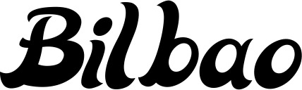 Vorschau des Bootsnamens "Bilbao" als Schriftzug für "Bootsbeschriftung Klassisch 33"