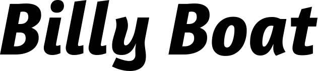 Vorschau des Bootsnamens "Billy Boat" als Schriftzug für "Bootsbeschriftung Kursiv 01"
