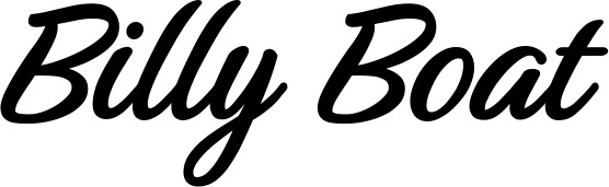 Bootsname 'Billy Boat' angezeigt als 'Bootsbeschriftung Klassisch 48'