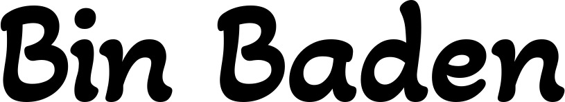 Vorschau des Bootsnamens "Bin Baden" als Schriftzug für "Bootsbeschriftung Klassisch 103"