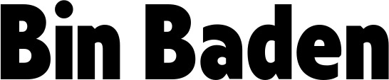 Vorschau des Bootsnamens "Bin Baden" als Schriftzug für "Bootsbeschriftung Fett 24"