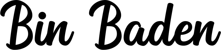 Vorschau des Bootsnamens "Bin Baden" als Schriftzug für "Style Klassisch 43"