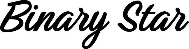 Vorschau des Bootsnamens "Binary Star" als Schriftzug für "Bootsbeschriftung Klassisch 48"