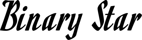 Vorschau des Bootsnamens "Binary Star" als Schriftzug für "Bootsbeschriftung Klassisch 93"