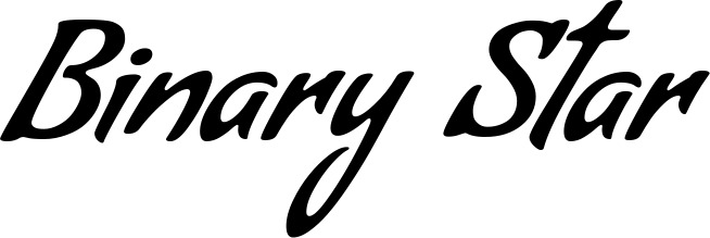 Vorschau des Bootsnamens "Binary Star" als Schriftzug für "Style Klassisch 57"