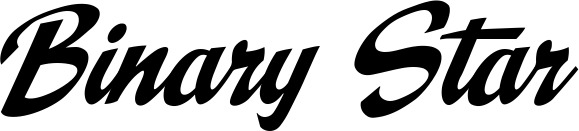 Vorschau des Bootsnamens "Binary Star" als Schriftzug für "Bootsbeschriftung Klassisch 29"