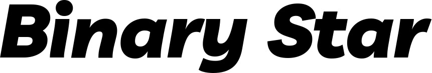 Vorschau des Bootsnamens "Binary Star" als Schriftzug für "Bootsbeschriftung Kursiv 06"