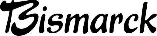 Vorschau des Bootsnamens "Bismarck" als Schriftzug für "Bootsbeschriftung Klassisch 15"