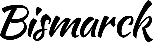 Vorschau des Bootsnamens "Bismarck" als Schriftzug für "Bootsbeschriftung Klassisch 73"