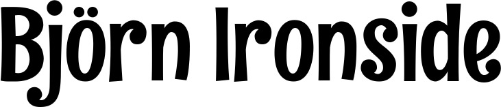 Vorschau des Bootsnamens "Björn Ironside" als Schriftzug für "Bootsbeschriftung Neu 68"
